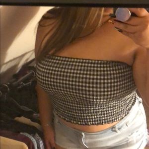 Gingham tube top